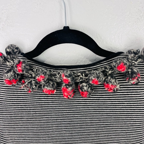 Anthropologie Karen Nicol Striped Pom Pom Cardigan - Picture 6 of 9